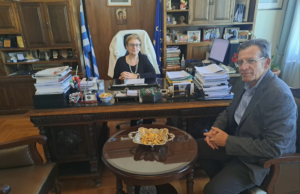 Επίσκεψη του νέου Διοικητή του Νοσοκομείου Ρεθύμνου στην Αντιπεριφερειάρχη Ρεθύμνης