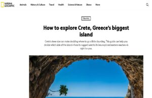 To National Geographic & το Travel.gr προβάλλουν την Κρήτη!