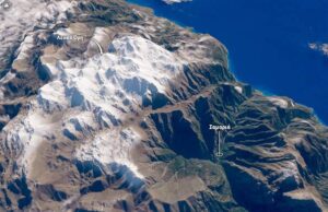 Τα χιονισμένα Λευκά Όρη της Κρήτης από το διάστημα