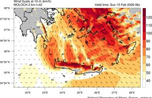 Πολύ ενισχυμένοι νοτιάδες στην Κρήτη την Κυριακή