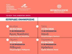 Κρήτη Ευρωπαϊκή Περιφέρεια Γαστρονομίας 2026: Εσπερίδες για τη Γαστρονομία σε όλη την Κρήτη
