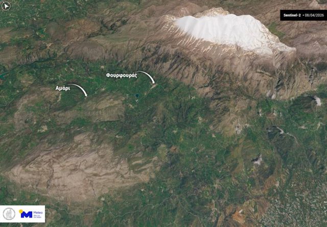 χιονια κρητη δορυφόρος